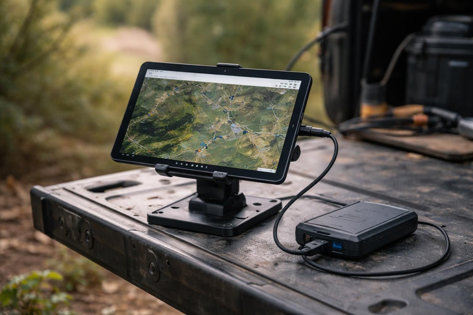 découvrez notre kit terrain de prospection comprenant une tablette samsung avec connexion 4g, support ergonomique et batterie longue durée pour une utilisation optimale sur le terrain.